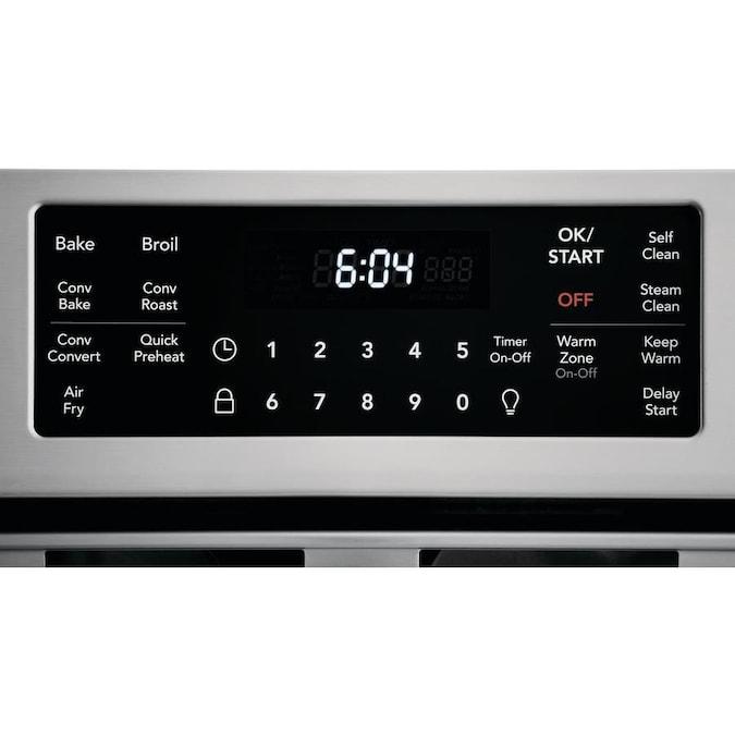 Frigidaire 30" 5.4cf Front Control Electric Range with Air Fry in Stainless Steel-Washburn's Home Furnishings