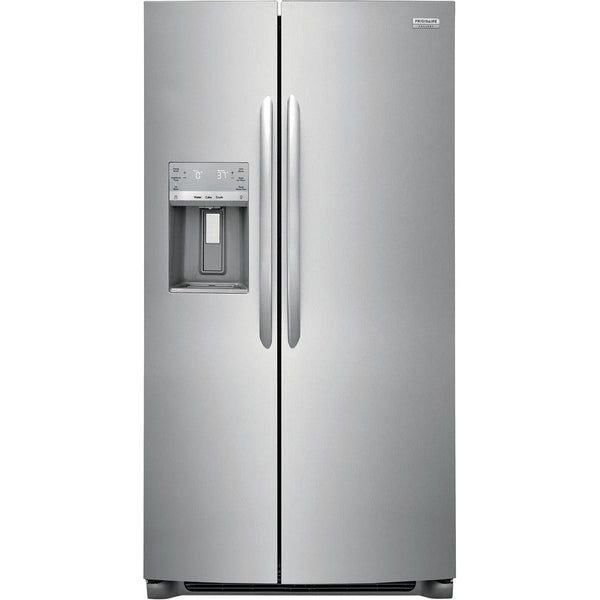 Frigidaire Gallery 25.6-cu ft Side-by-Side Refrigerator with Ice Maker (Smudge-proof Stainless Steel)-Washburn's Home Furnishings