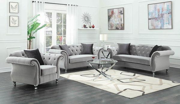 Frostine - Sofa - Pearl Silver-Washburn's Home Furnishings