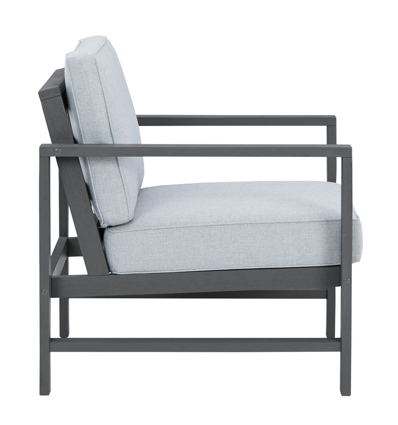 Fynnegan - Gray - Lounge Chair W/cushion (2/cn)-Washburn's Home Furnishings