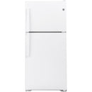 GE 19.2cf Top Freezer Refrigerator in White-Washburn's Home Furnishings