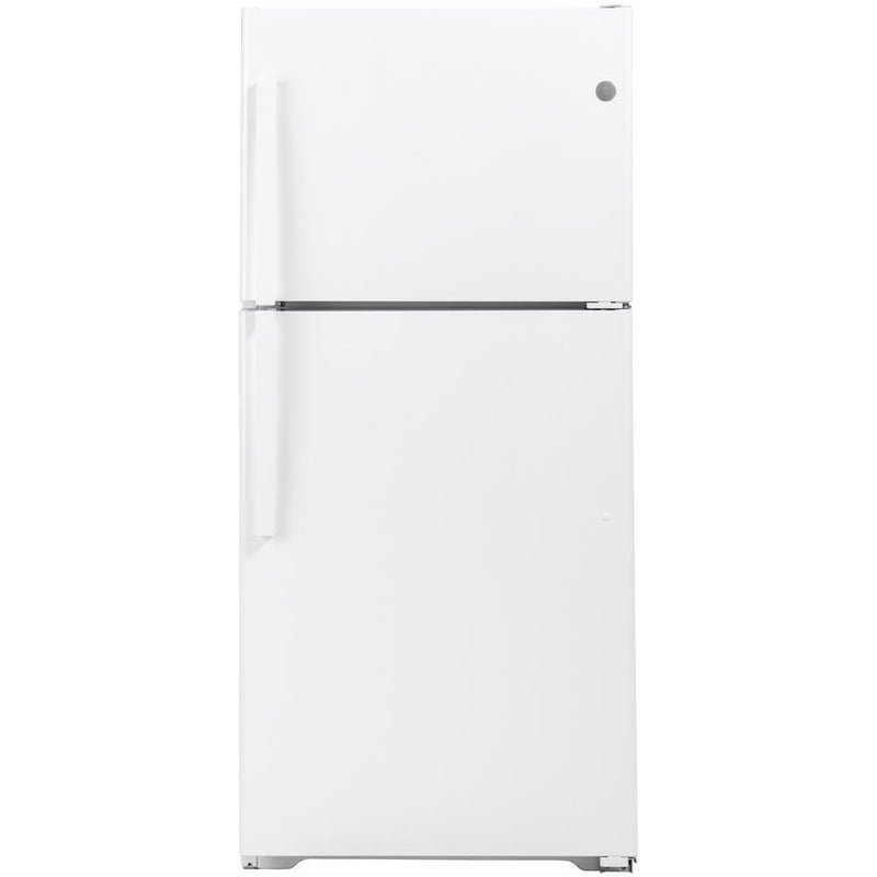 GE 19.2cf Top Freezer Refrigerator in White-Washburn's Home Furnishings