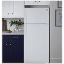 GE 21.9cf Top Freezer Refrigerator in White-Washburn's Home Furnishings