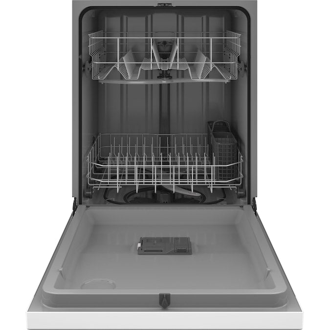 GE 24 inch Dishwasher W/Front Controls in White-Washburn's Home Furnishings