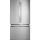 GE 27cf French Door Refrigerator in Stainless Steel-Washburn's Home Furnishings