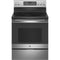 GE 30" Freestanding Electric Convection Range with Air Fry in Stainless Steel-Washburn's Home Furnishings