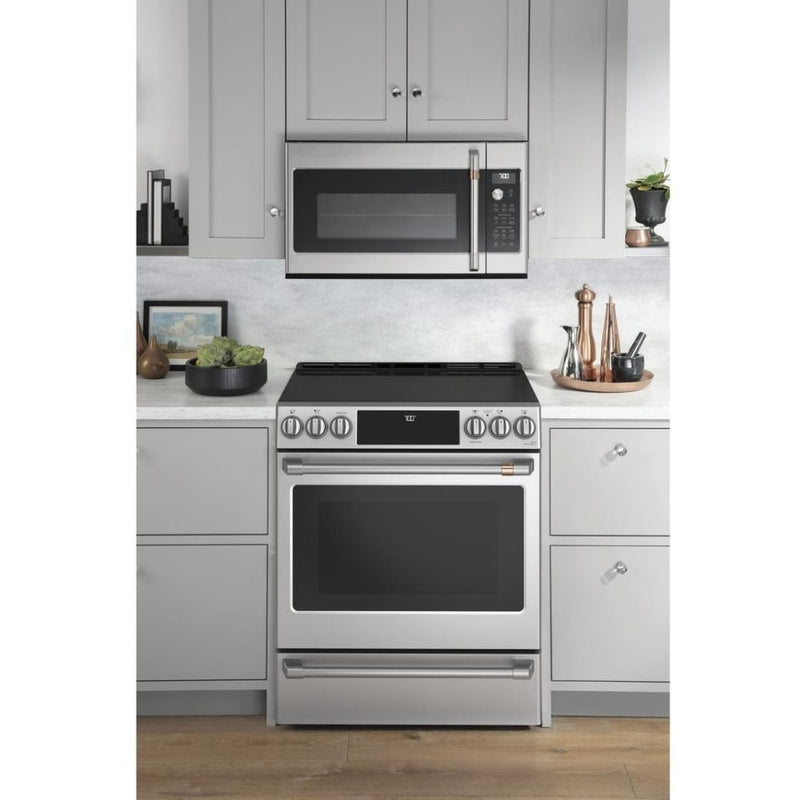 GE Cafe 30" Slide In Electric Range in Stainless-Washburn's Home Furnishings