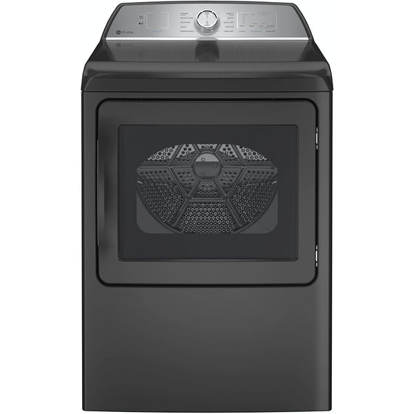 GE Profile 7.4 cu. ft. Capacity Electric Dryer with Sanitize Cycle and Sensor Dry in Gray-Washburn's Home Furnishings