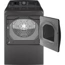 GE Profile 7.4 cu. ft. Electric Dryer in Diamond Gray with Steam, Sanitize Cycle and Sensor Dry-Washburn's Home Furnishings