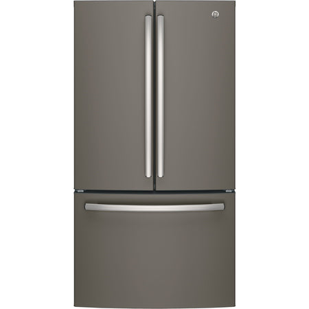 GE 26.7cf French Door Refrigerator in Slate-Washburn's Home Furnishings