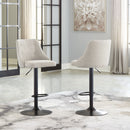 Gaddison - Beige/black - Bar Height Bar Stool (set Of 2)-Washburn's Home Furnishings