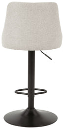 Gaddison - Beige/black - Tall Uph Swivel Barstool(2/cn)-Washburn's Home Furnishings