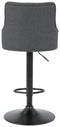 Gaddison - Gray/black - Tall Uph Swivel Barstool(2/cn)-Washburn's Home Furnishings