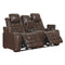 Game Zone - Brown Dark - Pwr Rec Loveseat/con/adj Hdrst-Washburn's Home Furnishings