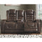 Game Zone - Brown Dark - Pwr Rec Loveseat/con/adj Hdrst-Washburn's Home Furnishings