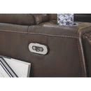 Game Zone - Brown Dark - Pwr Rec Loveseat/con/adj Hdrst-Washburn's Home Furnishings