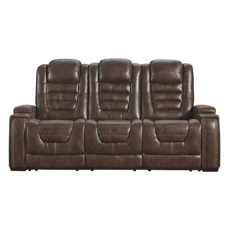 Game Zone - Brown Dark - Pwr Rec Sofa With Adj Headrest-Washburn's Home Furnishings