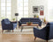 Gano - Sofa - Navy Blue-Washburn's Home Furnishings