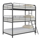 Garner - Triple Twin Bunk Bed With Ladder - Gray-Washburn's Home Furnishings