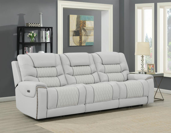 Garnet - Power 2 Sofa - Pearl Silver-Washburn's Home Furnishings