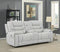 Garnet - Power Reclining Seat And Power Headrest Loveseat With Console - Pearl Silver-Washburn's Home Furnishings