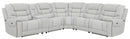 Garnet - Power Reclining Sectional - Pearl Silver-Washburn's Home Furnishings