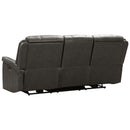 Gaspar - Gray - Pwr Rec Sofa With Adj Headrest-Washburn's Home Furnishings