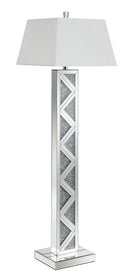 Geometric - Base Floor Lamp - Pearl Silver-Washburn's Home Furnishings