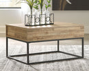 Gerdanet - Natural - Lift Top Cocktail Table-Washburn's Home Furnishings