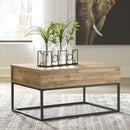 Gerdanet - Natural - Lift Top Cocktail Table-Washburn's Home Furnishings