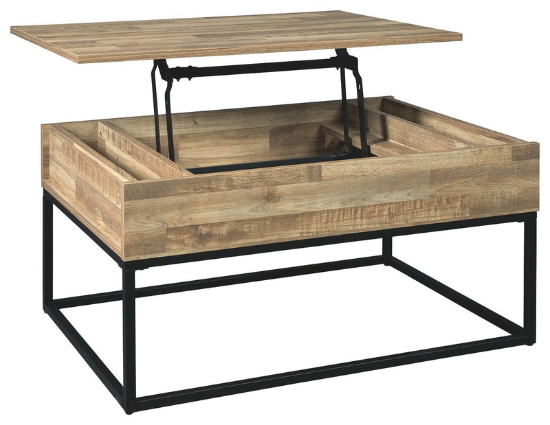 Gerdanet - Natural - Lift Top Cocktail Table-Washburn's Home Furnishings