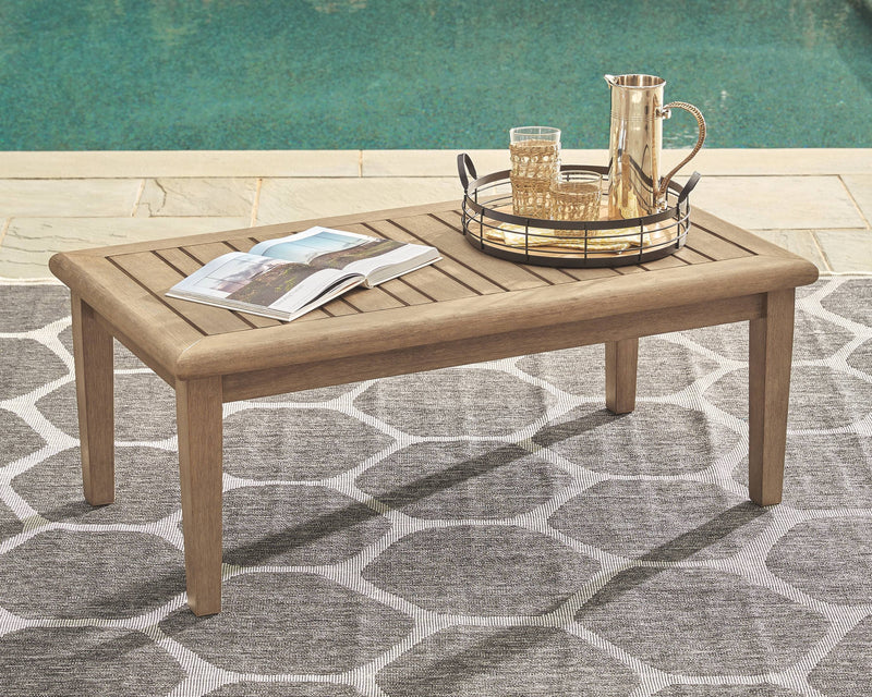 Gerianne - Grayish Brown - Rectangular Cocktail Table-Washburn's Home Furnishings