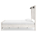 Gerridan - White - King Panel Bed With Sconces-Washburn's Home Furnishings