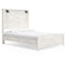 Gerridan - White - Queen Panel Bed With Sconces-Washburn's Home Furnishings