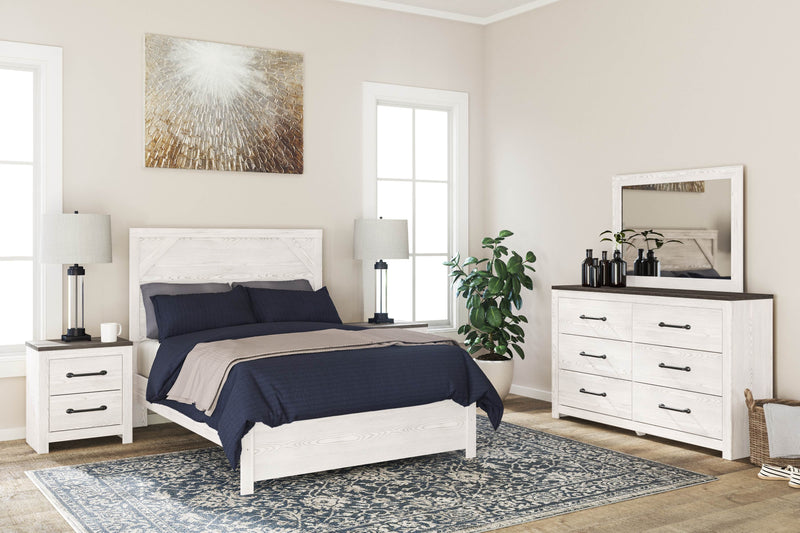 Gerridan - White/gray - Dresser, Mirror-Washburn's Home Furnishings