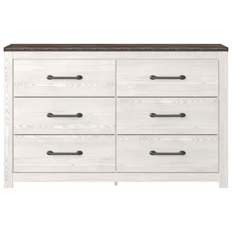 Gerridan - White/gray - Six Drawer Dresser-Washburn's Home Furnishings