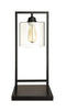 Glass Shade Table Lamp - Black-Washburn's Home Furnishings