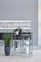 Glass Shelf Serving Cart With Casters - Silver-Washburn's Home Furnishings