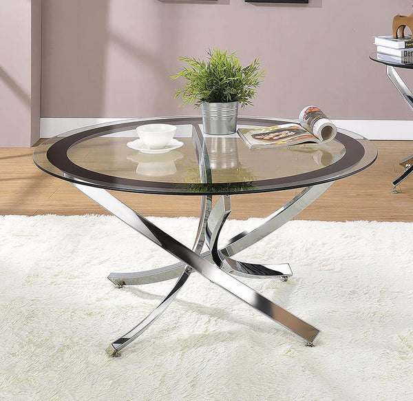 Glass Top Coffee Table - Pearl Silver-Washburn's Home Furnishings