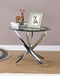 Glass Top End Table - Pearl Silver-Washburn's Home Furnishings