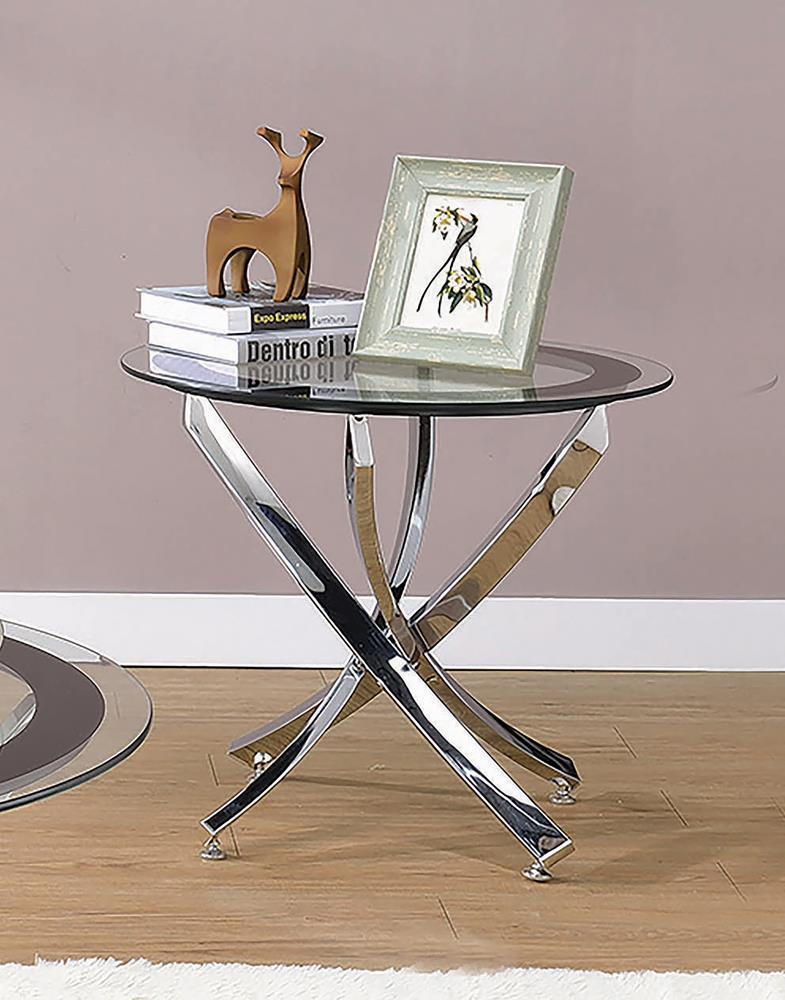 Glass Top End Table - Pearl Silver-Washburn's Home Furnishings