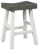 Glosco - Brown Gray / Antique White - Counter Height Bar Stool (set Of 2)-Washburn's Home Furnishings
