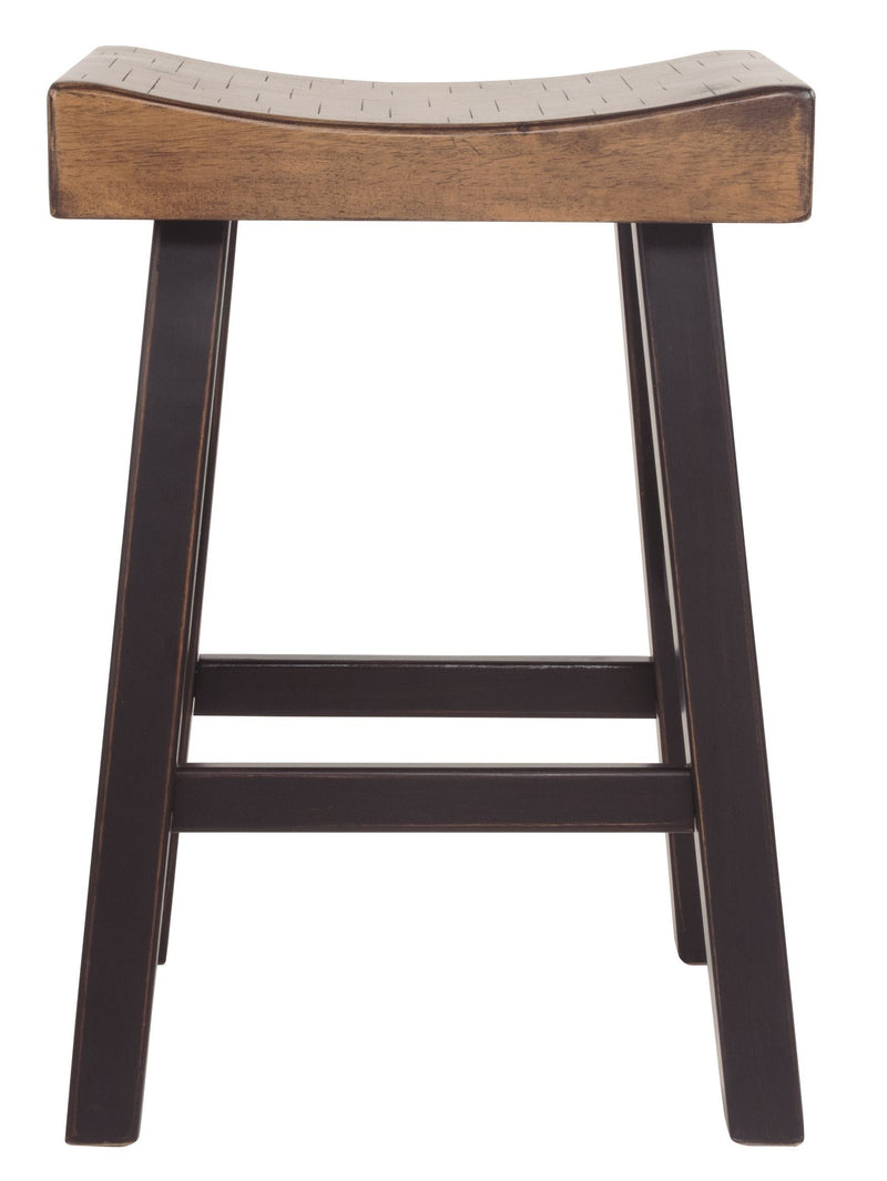 Glosco - Medium Brown / Dark Brown - Counter Height Bar Stool (set Of 2)-Washburn's Home Furnishings