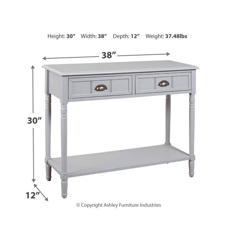 Goverton - Gray - Console Sofa Table-Washburn's Home Furnishings