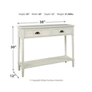 Goverton - White - Console Sofa Table-Washburn's Home Furnishings