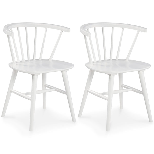 Grannen - White - Dining Room Side Chair (2/cn)-Washburn's Home Furnishings