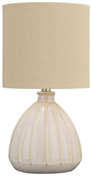 Grantner - Off White - Ceramic Table Lamp (1/cn)-Washburn's Home Furnishings