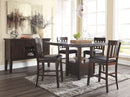 Haddigan - Dark Brown - Rect Drm Counter Ext Table-Washburn's Home Furnishings