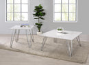 Hairpin - Leg Square Coffee Table - White-Washburn's Home Furnishings