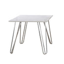Hairpin - Leg Square End Table - White-Washburn's Home Furnishings